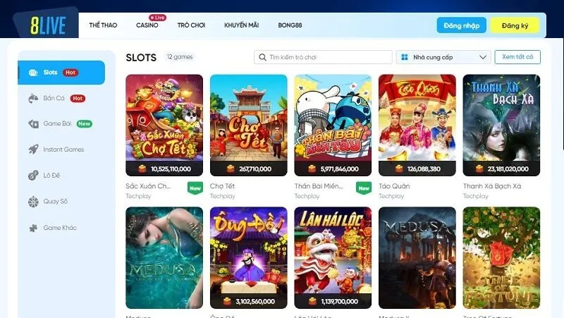 Điểm danh các tựa game nổi bật tại 8live