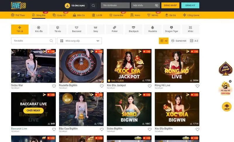 Điểm nổi bật khi đánh giá về nhà cái Five88 chính là tốc độ load của trang web