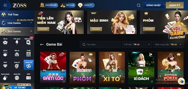 Game bài là chân ái khi đến Zo88