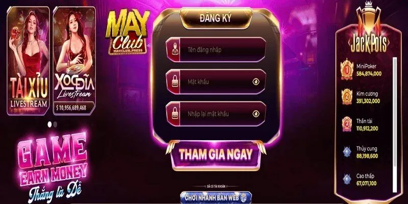 Slot game của Mayclub là một bộ sưu tập độc quyền các trò chơi hấp dẫn đầy màu sắc
